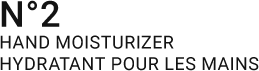 N°2 HAND MOISTURIZER HYDRATANT POUR LES MAINS
